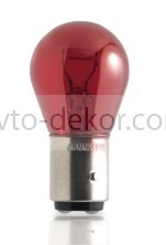 Автолампа Philips PR21/5W (BAW15d)+30% PREMIUM RED 12V P-12495PR  10217