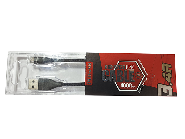 Провод 1-1 (PG-А50) 2,4А USB-microUSB 100см с передачей данных, чёрный в матерчатой оплетке AVTO-DEKOR  11643