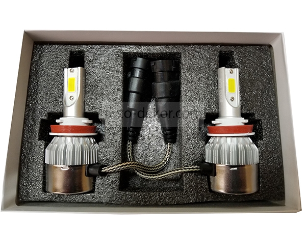 Светодиодные лампы головного света модель C6 HВ3/9005  3800 Lumen 36w с вентилятором (к-т 2шт)   AVTO-DEKOR   11933