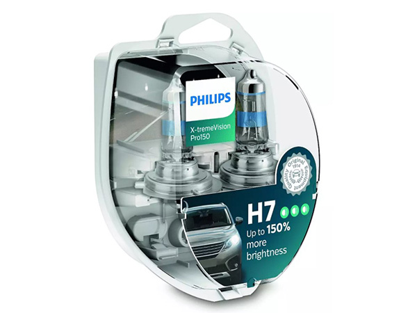 Автолампа H7 (55) PX26d+150%  X-TRЕME VISION PRO 12V PHILIPS P-12972XVPRO2 (евробокс 2 шт)  12252