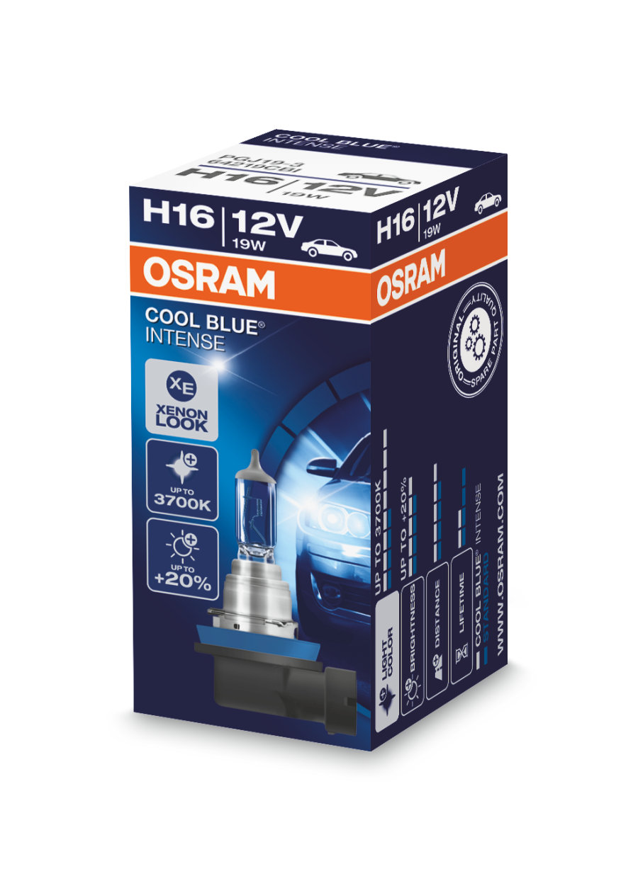 Автолампа H16 (19) PGJ19-3 +20% COOL BLUE INTENSE 12V OSRAM O-64219CBI  12954