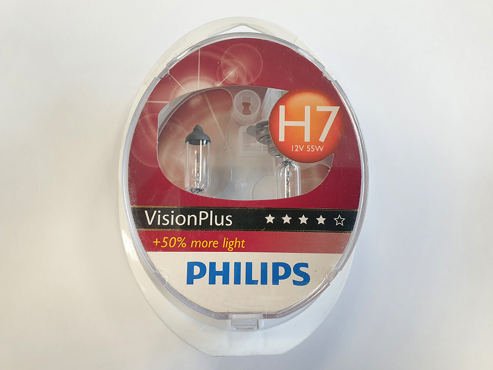 Автолампа H7 (55) PX26d+50% VISION PLUS 12V PHILIPS  P-12972VP2 (евробокс 2 шт)  13125