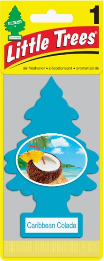 Ароматизатор Little Trees ёлочка (Caribbeab Colada / Карибский коктель ) U1P-10324-RUSS  13588