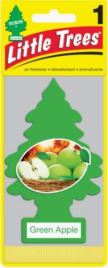 Ароматизатор Little Trees ёлочка (Green Apple / Зелёное яблоко) U1P-10316-RUSS  13592
