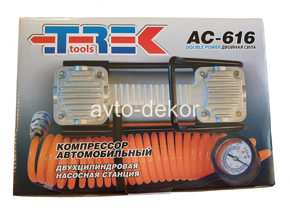 Компрессор TREK AC-616 двухцилиндровый, 300W 90л/мин  13800