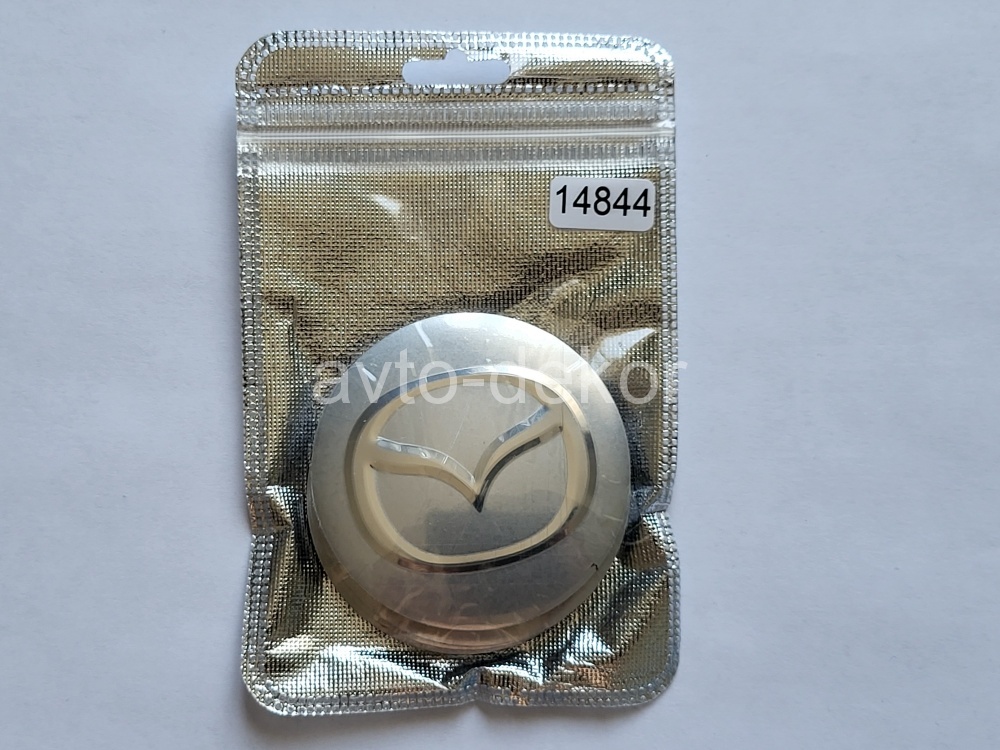 Наклейки на диски d 60мм MAZDA серебро+хром 4шт. к-т  14844