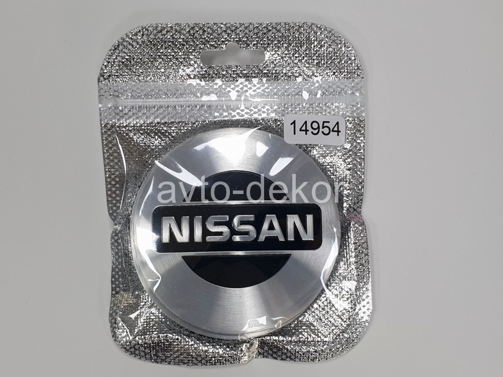 Наклейки на диски d 65мм NISSAN серебро+черный 4шт. к-т  14954 купить