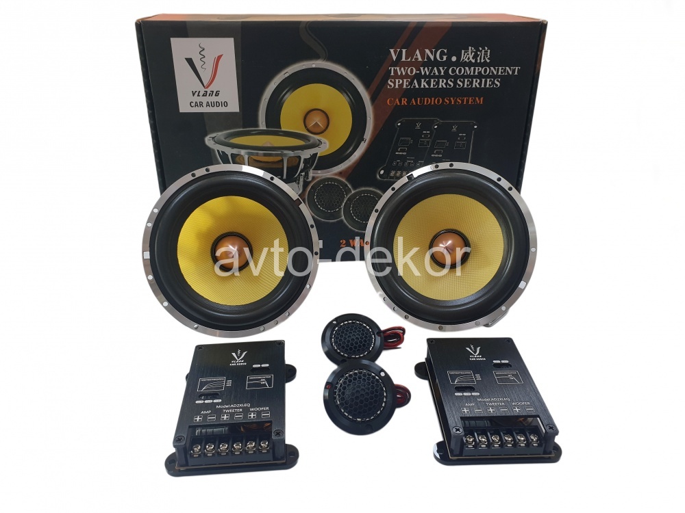 VLANG Акустика VL-649A 6,5 дюймов компонентная, 2х полосная с полноценными кроссоверами  75w, с сетками  15390