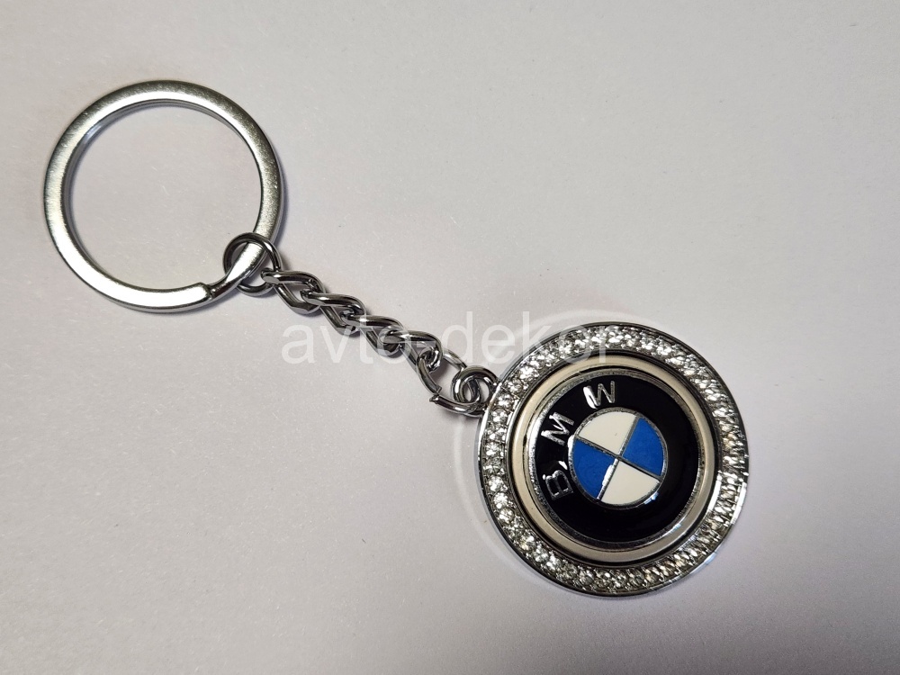 Брелок (12) BMW металл со стразами по кругу  16545