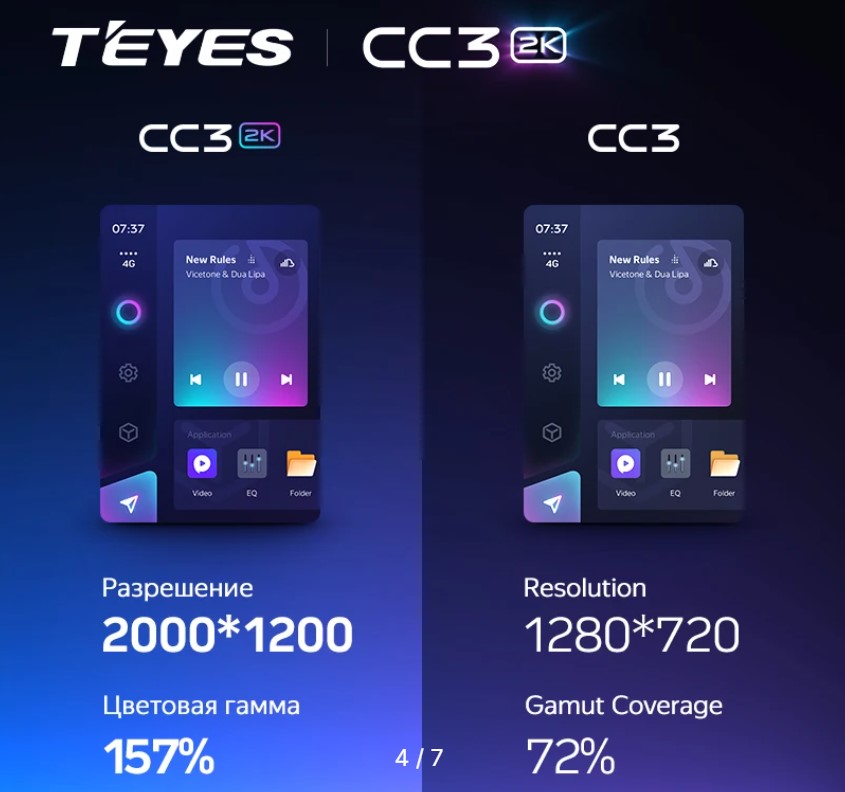 T'EYES CC3 2K 10,36 дюймов 4+32GB (8 Core) 4G Магнитола 16807, фото 2