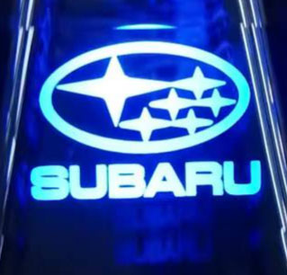 Ручка КПП SUBARU хрусталь универсальная пластик+кожа с подсветкой (7 цветов) на аккумуляторе+зарядное в прикуриватель+провод  17315