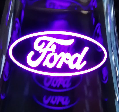 Купить Ручка КПП 2 дизайн FORD хрусталь универсальная пластик с подсветкой (7 цветов) на аккумуляторе+провод  17325 в интернет-магазине