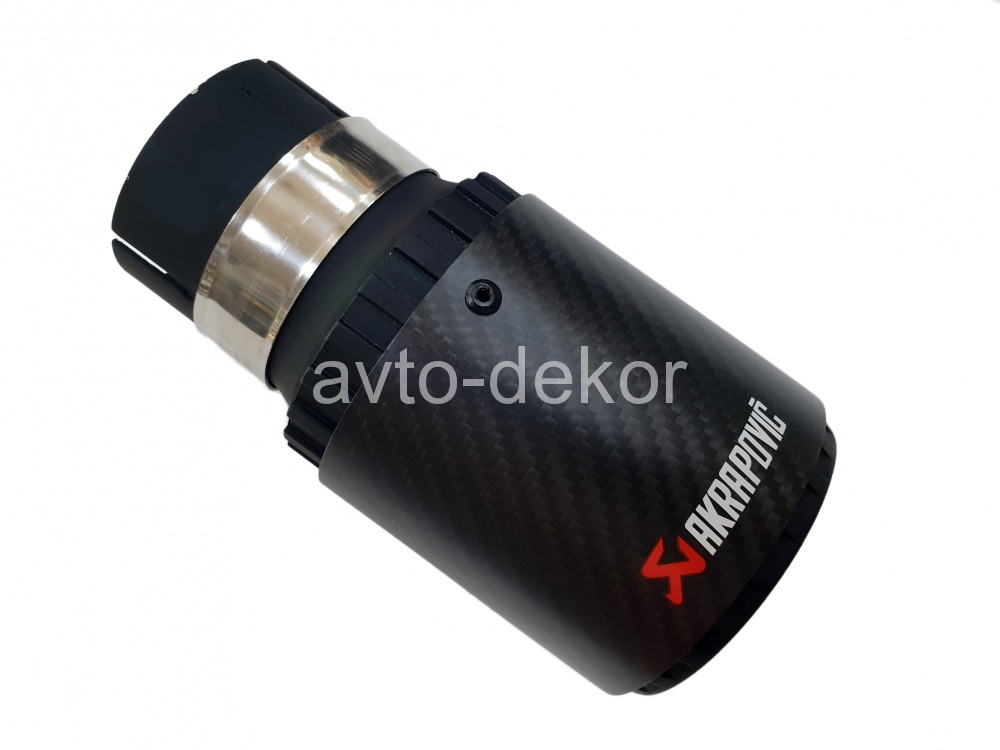 Насадка на глушитель A1 7035P AKRAPOVIC Dвх-63мм, Dвых-00мм, Длина-000мм, карбон+аллюминий, черный матовый, со скосом  17601