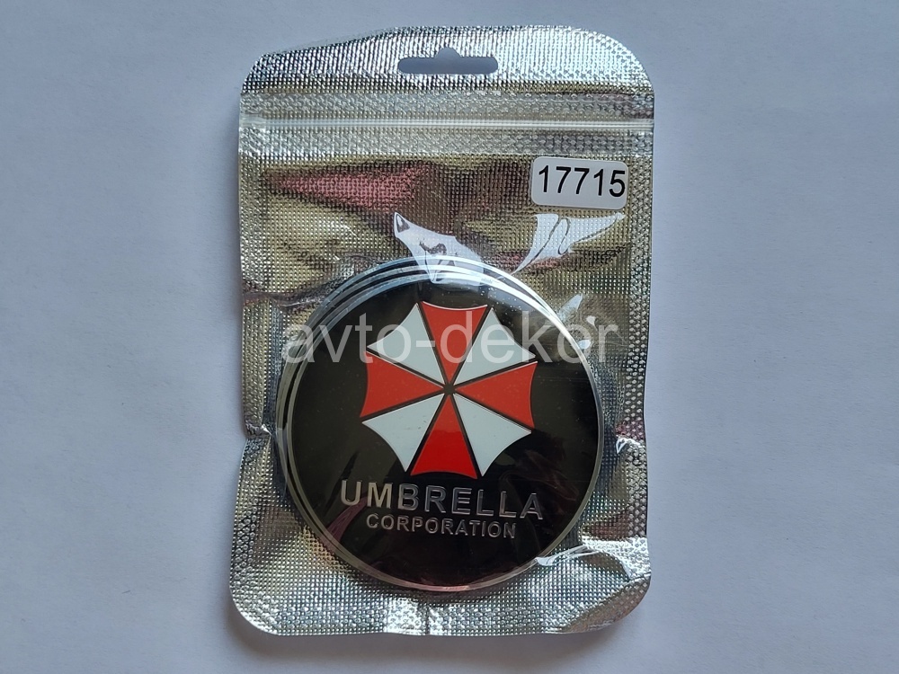 Наклейки на диски d 65мм UMBRELLA CORPORATION черный+белый+красный 4шт. к-т  17715