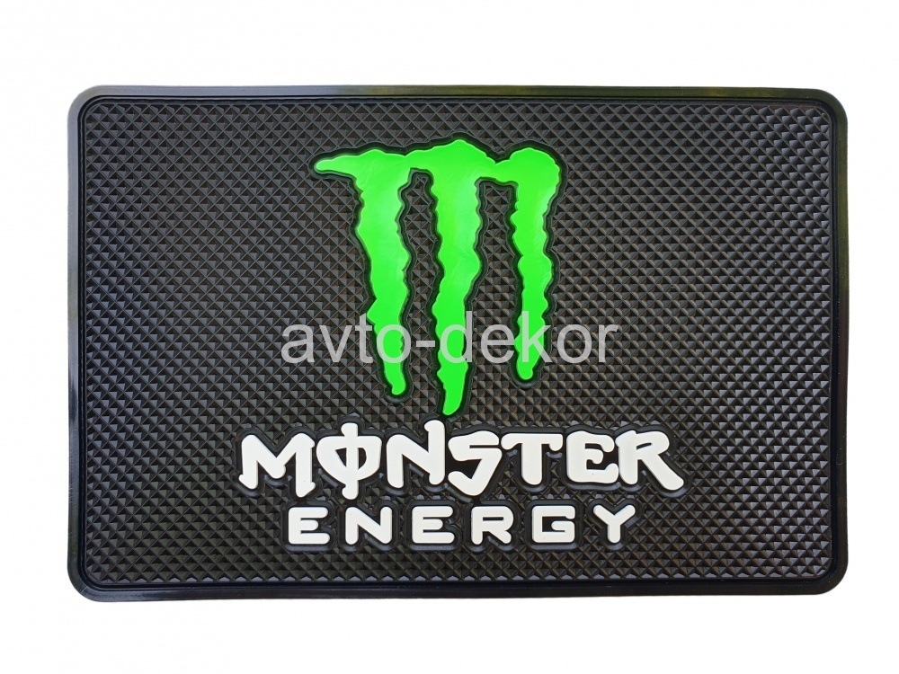 Коврик на парприз чёрный (20*13 см) MONSTER ENERGY  18154