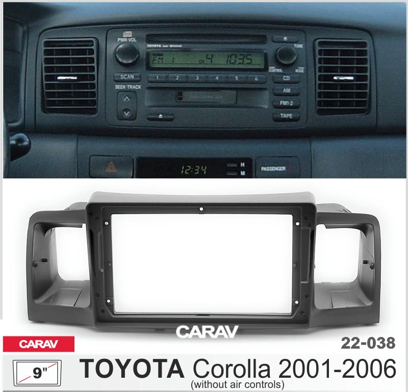 TOYOTA Corolla 2001-2006, without air controls holes, 9 Dark Grey  22038 купить