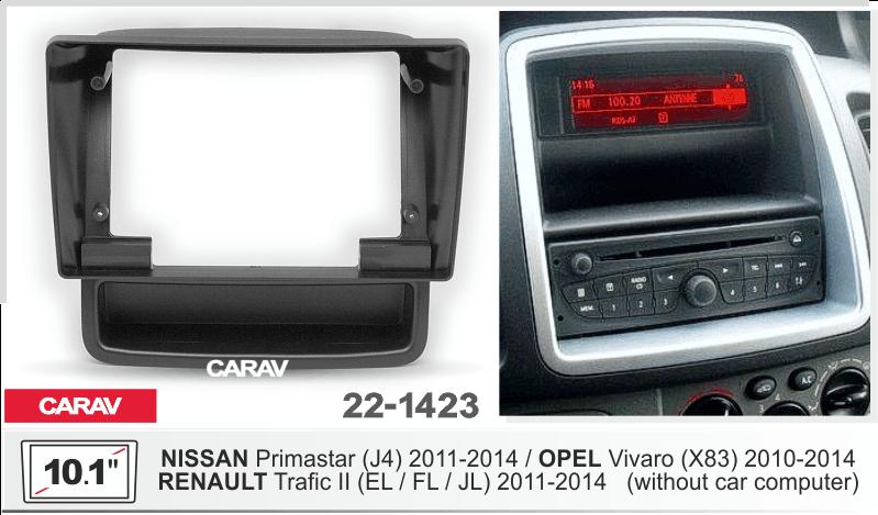 10.1-inch Рамка NISSAN Primastar (J4) 2011-14/OPEL Vivaro (X83)  221423