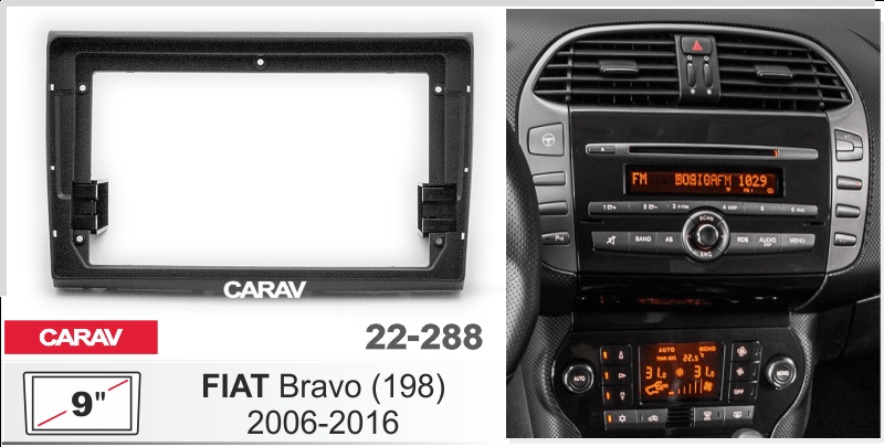 Купить 9-inch Рамка FIAT Bravo (198) 2006-16 22288 в интернет-магазине