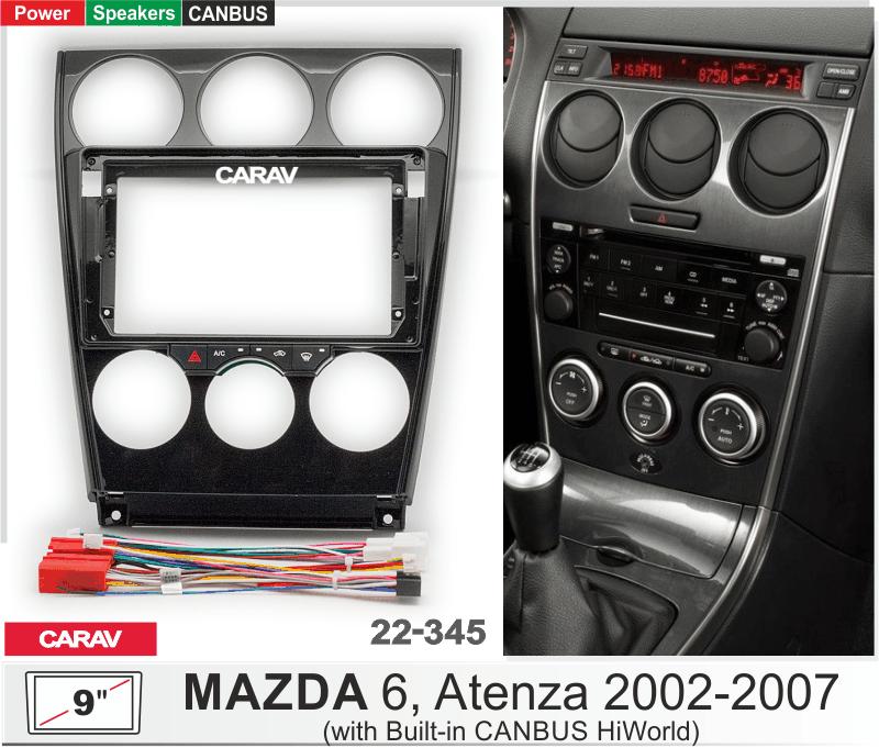 MAZDA (6), Atenza 2002-2007 Built-in CANBUS HiWorld, 9 Gloss Black  22345