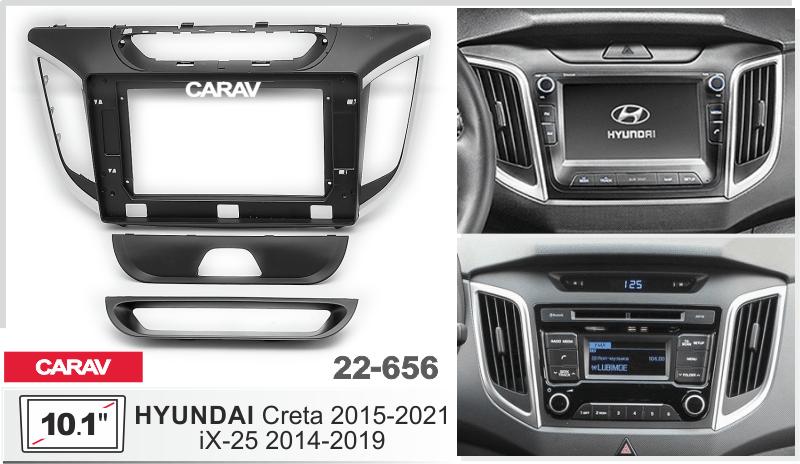 HYUNDAI Creta 2015-2021/iX-25 2014-2019, 10.1 Black & Silver  22656