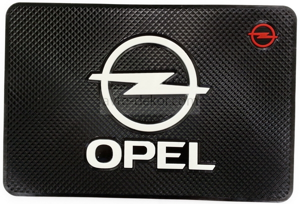 Коврик на парприз чёрный (20*13 см) OPEL  4784