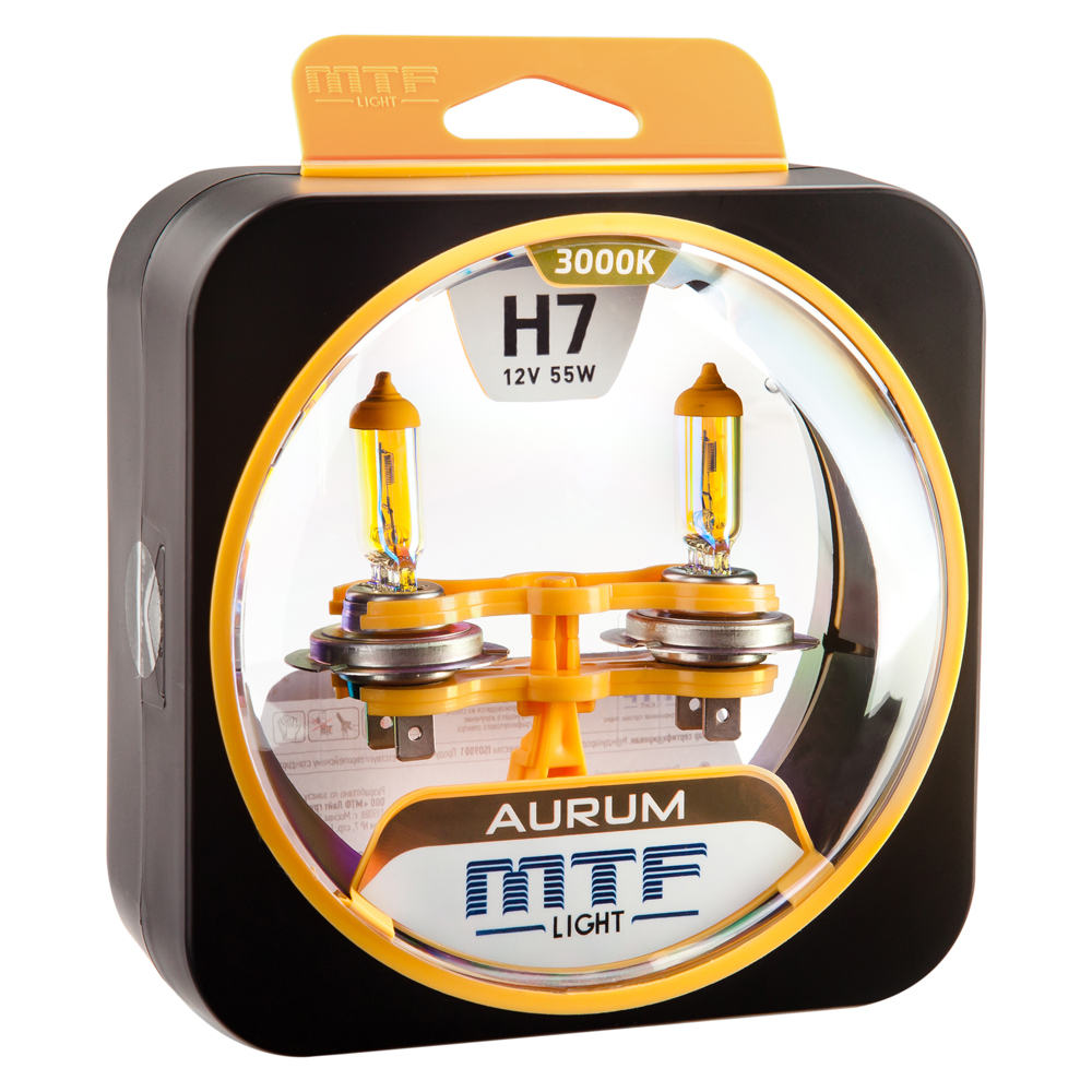 Набор ламп MTF H7 12v 55w Aurum  4893