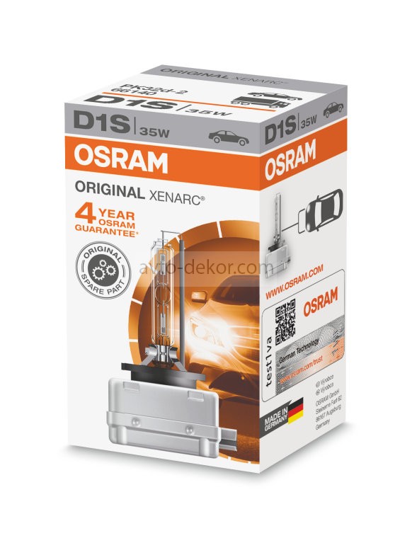 Автолампа D1S (35W) PK32d-2 XENARC ORIGINAL 4200K OSRAM O-66140  6186