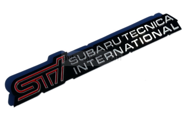 Шильдик на багажник аллюминиевый STI SUBARU TECNICA INTERNATIONAL 163*25мм  7195